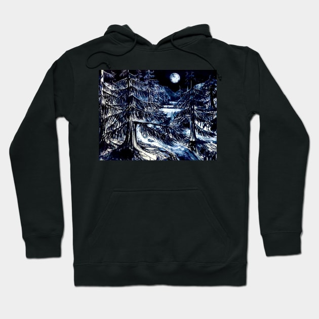 By the Light of the Moon Hoodie by SeanKalleyArt